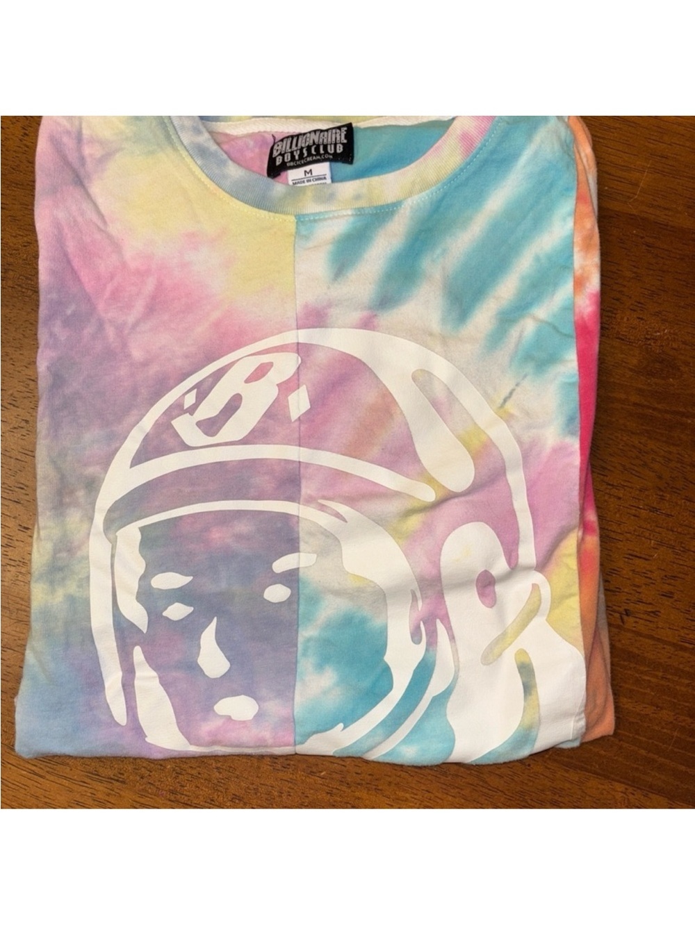 Billionaire Boys Club Pastel Tie-Dye Short Sleeve Tee with White Astronaut Logo